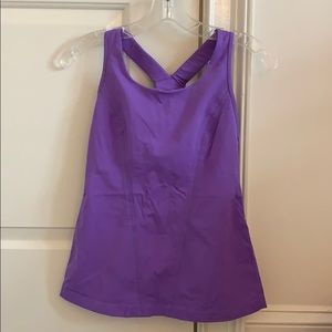 Purple lulu lemon tank top w/ built in bra